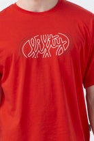 Fifty Pieces-Kırmızı Düşük Omuzlu Sırt Baskılı T-Shirt-T-Shirts-2-Milagron.com