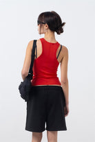 Fifty Pieces-Kırmızı Halter Yaka Atlet-Top-4-Milagron.com