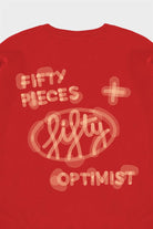 Fifty Pieces-Kırmızı Oversize Sırt Baskılı Sweatshirt-Sweatshirts & Hoodies-10-Milagron.com