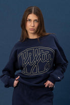 Fifty Pieces-Lacivert Core Oversize Sweatshirt-Sweatshirts & Hoodies-1-Milagron.com