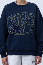 Fifty Pieces-Lacivert Core Oversize Sweatshirt-Sweatshirts & Hoodies-2-Milagron.com