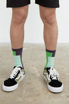 Fifty Pieces-Lila Mint Kırmızı 3'lü Kontrast Şeritli Çorap-Çorap-5-Milagron.com