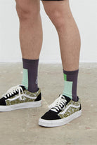 Fifty Pieces-Lila Mint Kırmızı 6'lı Kontrast Şeritli Çorap-Çorap-2-Milagron.com