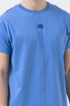 Fifty Pieces-Mavi Regular Fit Sırt Baskılı T-Shirt-T-Shirts-3-Milagron.com