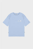 Fifty Pieces-Mavi Sırt Baskılı Düşük Omuzlu T-Shirt-T-Shirts-5-Milagron.com