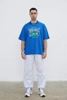 Fifty Pieces-Saks Düşük Omuzlu T-Shirt-T-Shirts-4-Milagron.com