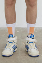 Fifty Pieces-Saks Somon Yeşil 6'lı Kontrast Şeritli Çorap-Çorap-2-Milagron.com