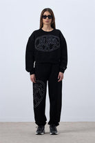 Fifty Pieces-Siyah Core Mid Length Sweatshirt-Sweatshirts & Hoodies-4-Milagron.com