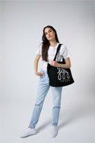 Fifty Pieces-Siyah Fifty Pieces Tote Bez Çanta-Bez Çanta-5-Milagron.com