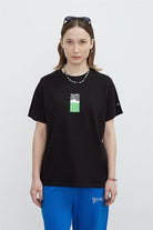 Fifty Pieces-Siyah Sırt Baskılı Loose Fit T-Shirt-T-Shirts-2-Milagron.com