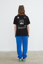 Fifty Pieces-Siyah Sırt Baskılı Loose Fit T-Shirt-T-Shirts-5-Milagron.com