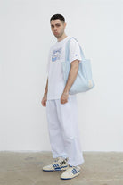 Fifty Pieces-Vintage Açık Mavi Tote Bez Çanta-Bez Çanta-5-Milagron.com