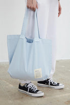 Fifty Pieces-Vintage Açık Mavi Tote Bez Çanta-Bez Çanta-7-Milagron.com