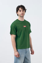 Fifty Pieces-Yeşil Düşük Omuzlu Sırt Baskılı T-Shirt-T-Shirts-2-Milagron.com