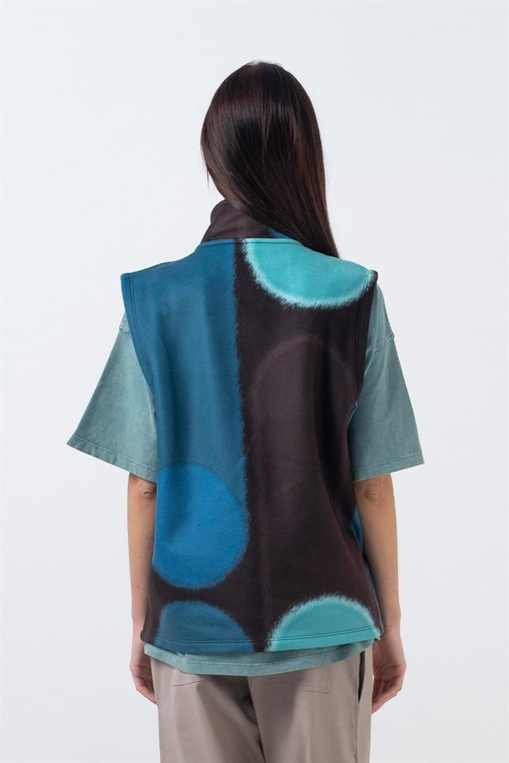 Fifty Pieces-Yeşil Fermuarlı Polar Yelek-Yelek-2-Milagron.com