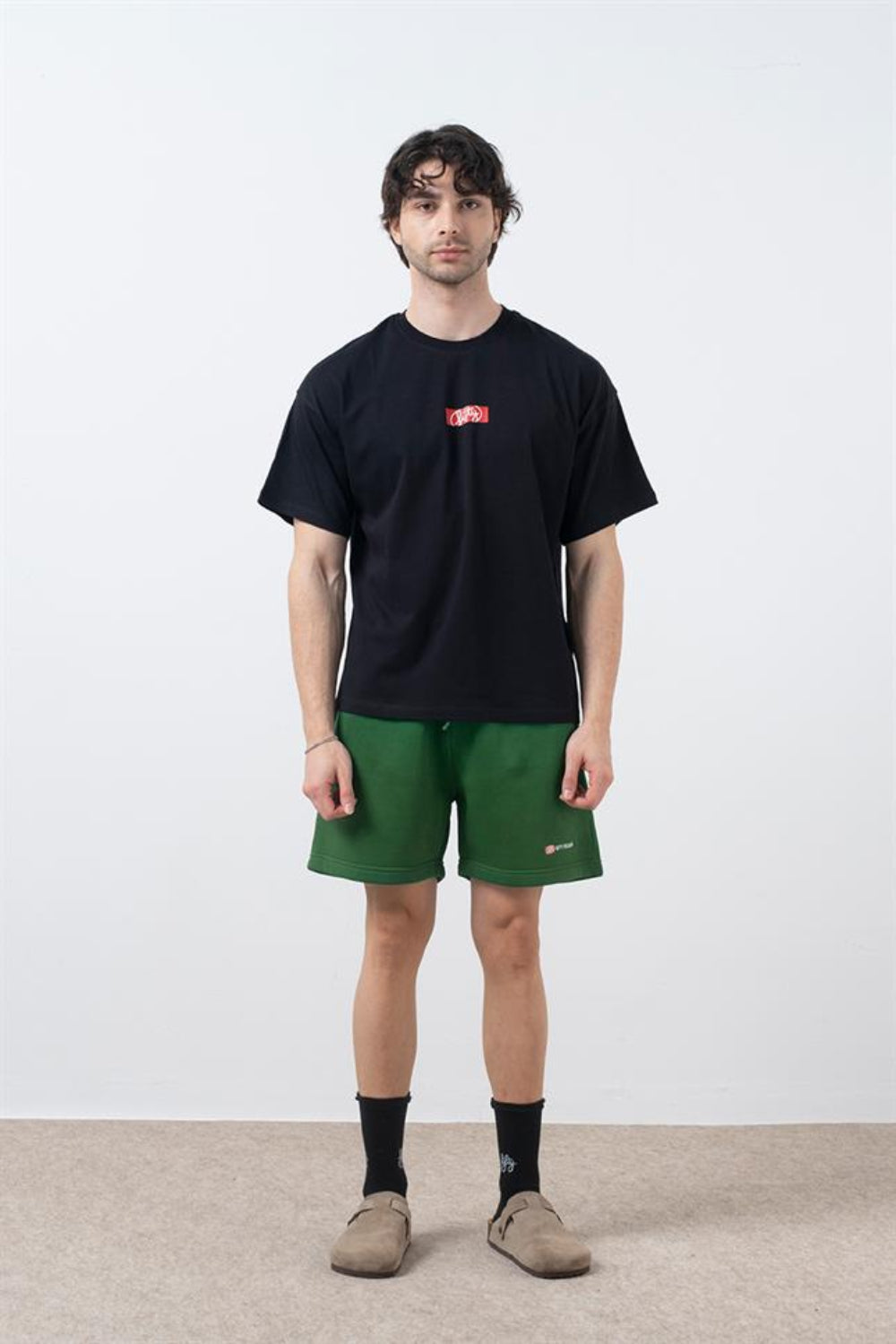 Fifty Pieces-Yeşil Loose Fit Jogger şort-Şort-1-Milagron.com