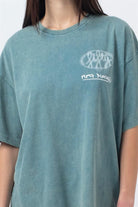 Fifty Pieces-Yeşil Oversize Asit Yıkamalı T-Shirt-T-Shirts-2-Milagron.com