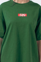 Fifty Pieces-Yeşil Oversize Sırt Baskılı T-Shirt-T-Shirts-2-Milagron.com