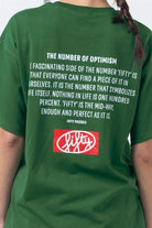 Fifty Pieces-Yeşil Oversize Sırt Baskılı T-Shirt-T-Shirts-4-Milagron.com