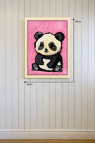 Fille á Fille Design Studio-Panda Tufted Artwork Tablo-Tablo-4-Milagron.com