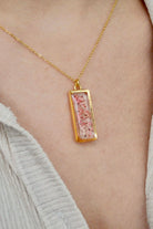 Fiorel Design-Depth Of Pink Rectangle Kolye-Kolye-2-Milagron.com