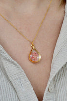 Fiorel Design-Depth Of Pink Teardrop Kolye-Kolye-2-Milagron.com