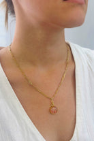 Fiorel Design-Golden Garden Circle - Pink-Kolye-2-Milagron.com