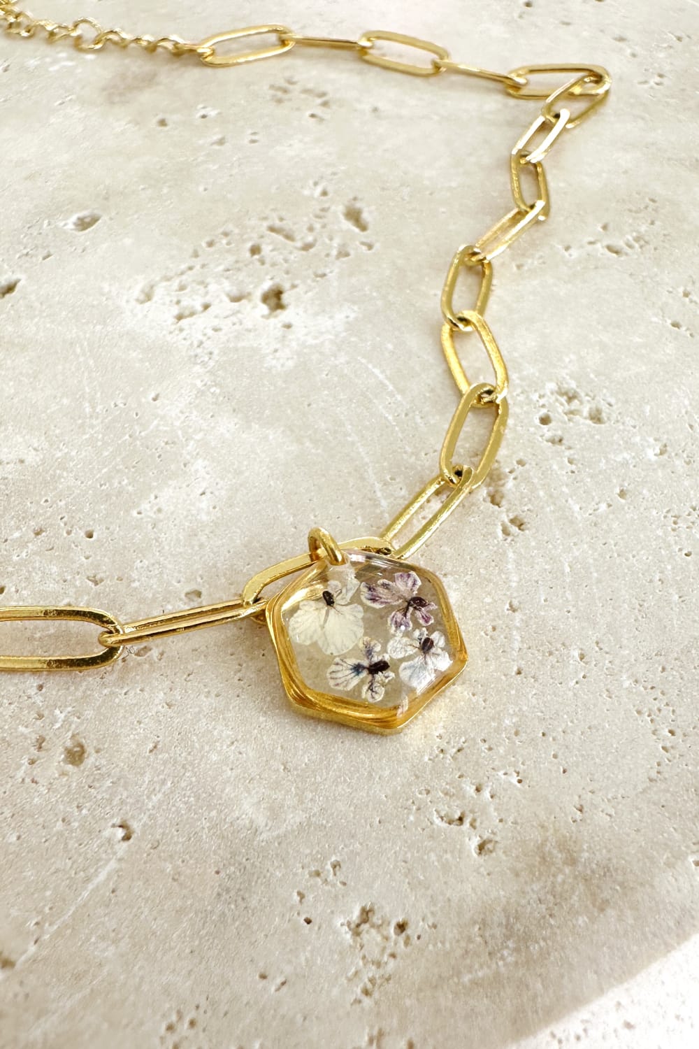 Fiorel Design-Golden Garden Hexagon - Lilac Bileklik-Bileklik-1-Milagron.com