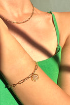 Fiorel Design-Golden Garden Hexagon - Lilac Bileklik-Bileklik-2-Milagron.com