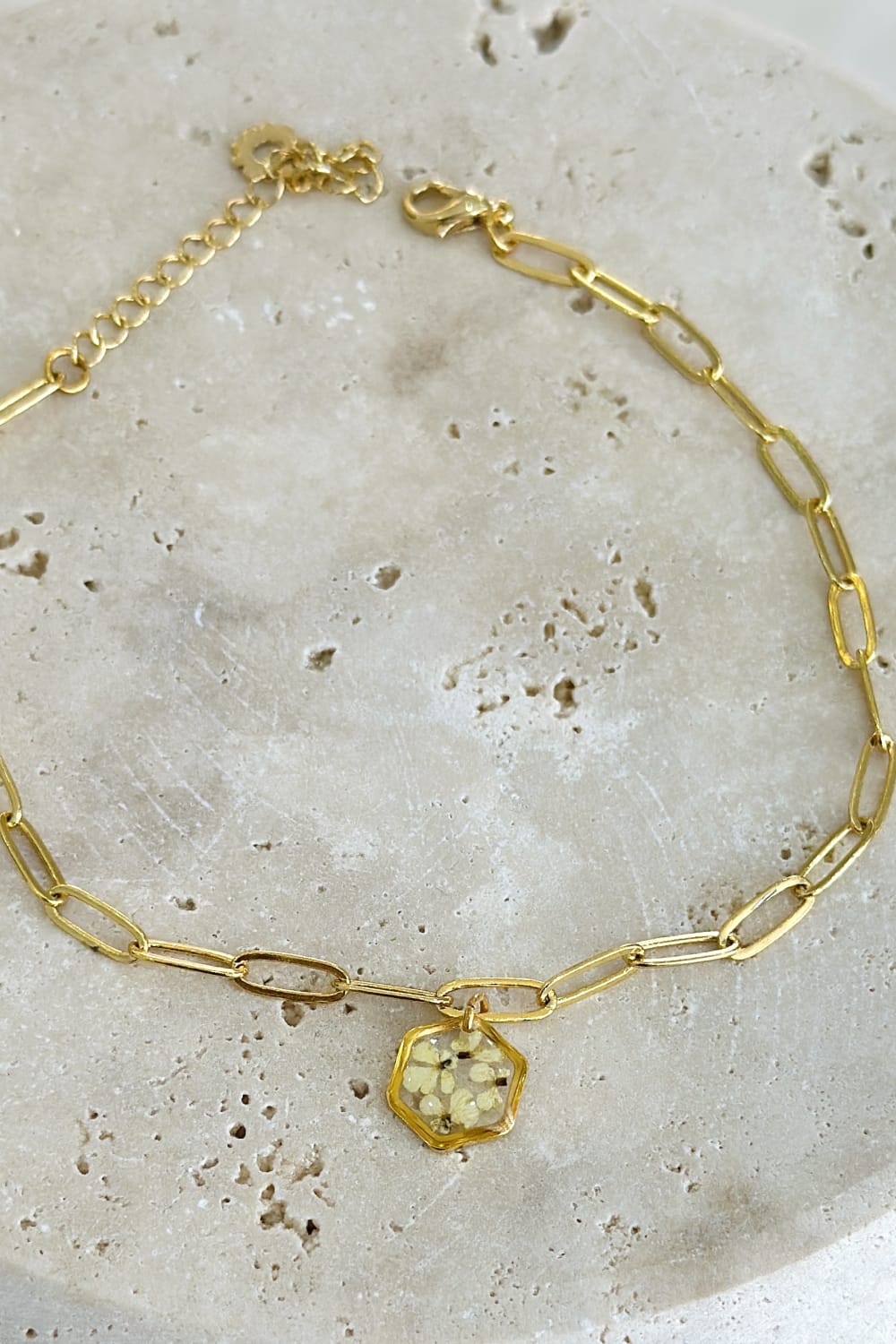 Fiorel Design-Golden Garden Hexagon - White Bileklik-Bileklik-3-Milagron.com