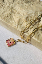 Fiorel Design-Golden Garden Lil Sqaure - Purple-Kolye-1-Milagron.com