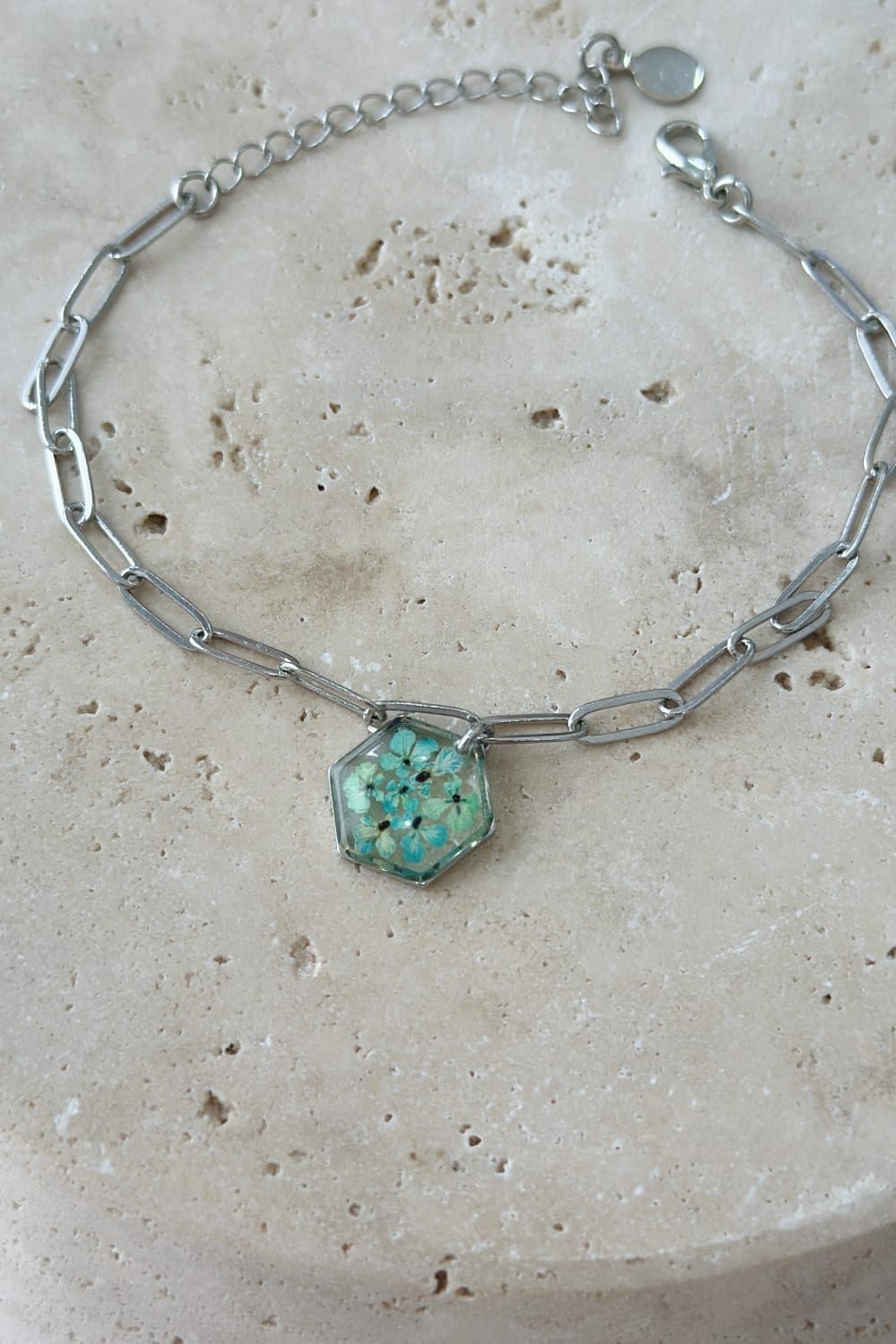 Fiorel Design-Golden Garden Rhodium - Blue Bileklik-Bileklik-1-Milagron.com