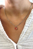 Fiorel Design-Golden Garden Rhodium - Pink-Kolye-2-Milagron.com