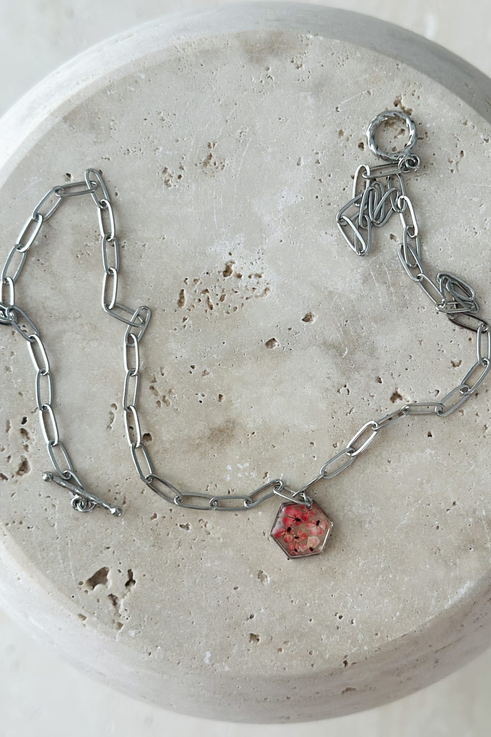 Fiorel Design-Golden Garden Rhodium - Pink-Kolye-3-Milagron.com