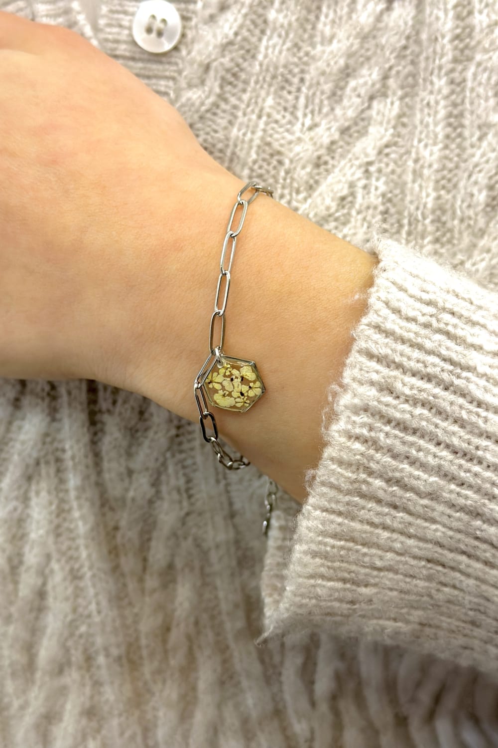 Fiorel Design-Golden Garden Rhodium - White Bileklik-Bileklik-2-Milagron.com