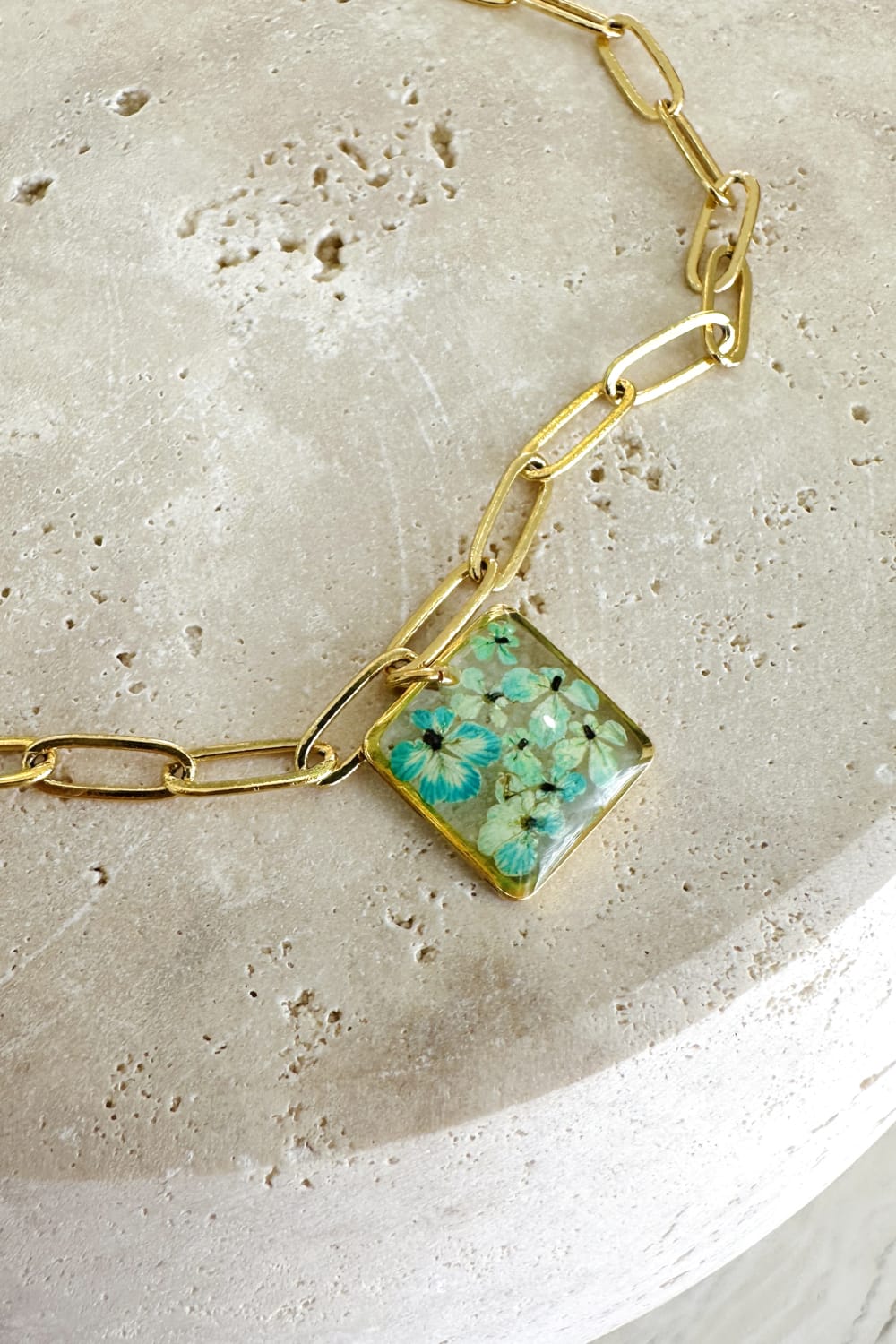 Fiorel Design-Golden Garden Square - Blue Bileklik-Bileklik-1-Milagron.com