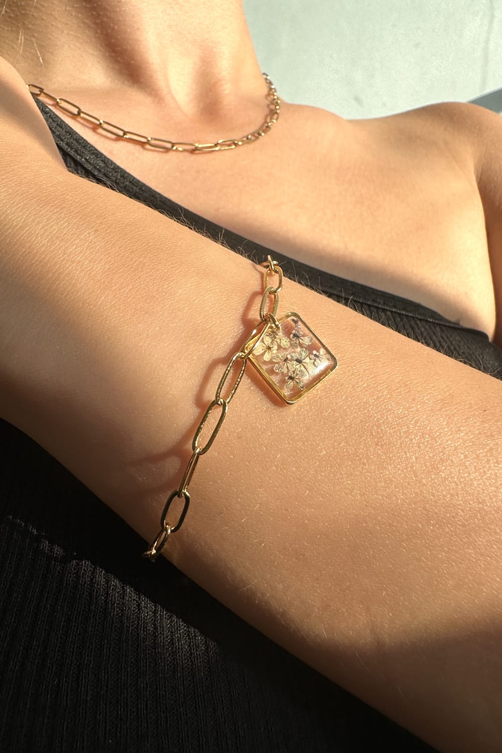 Fiorel Design-Golden Garden Square - Lilac Bileklik-Bileklik-2-Milagron.com