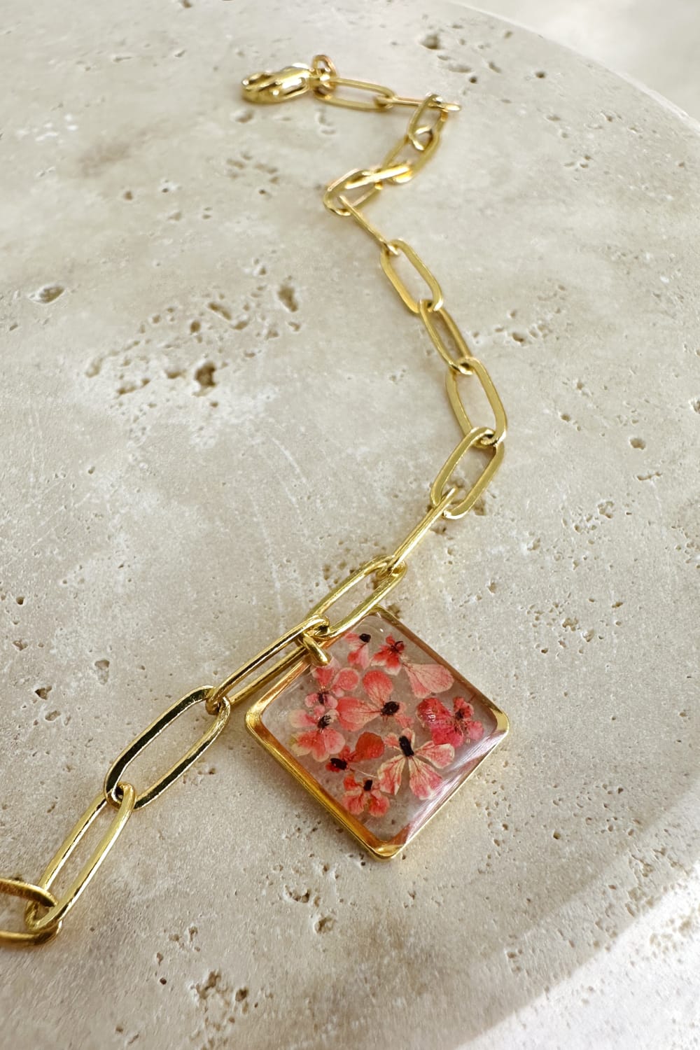 Fiorel Design-Golden Garden Square - Pink Bileklik-Bileklik-1-Milagron.com