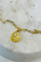 Fiorel Design-Golden Garden Teardrop - Honey-Kolye-1-Milagron.com