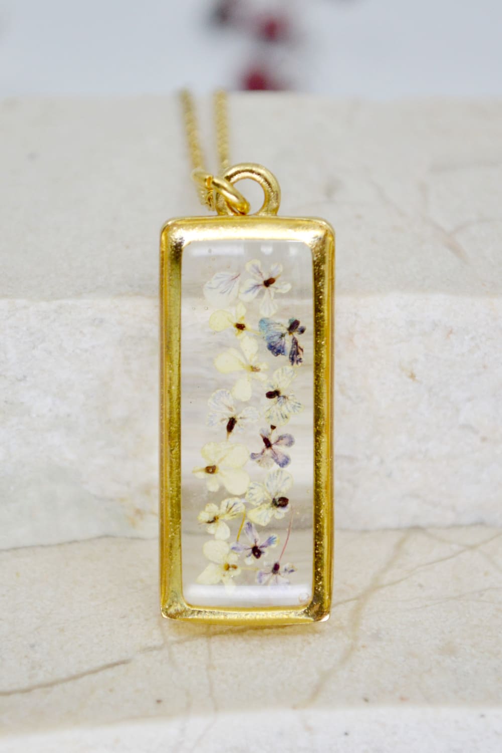 Fiorel Design-Muted Violet Rectangle Kolye-Kolye-2-Milagron.com