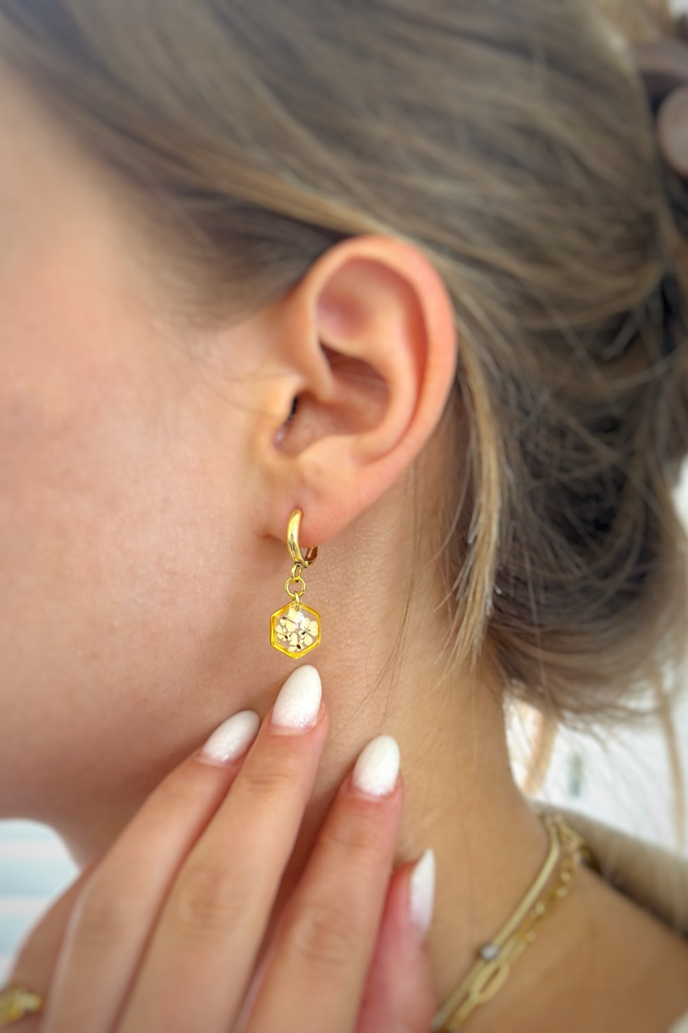 Fiorel Design-Teeny Weeny Drop Hexagon - White-Küpe-2-Milagron.com