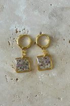 Fiorel Design-Teeny Weeny Drop Square - Lilac-Küpe-1-Milagron.com