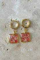 Fiorel Design-Teeny Weeny Drop Square - Pink-Küpe-1-Milagron.com