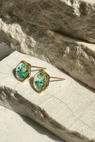 Fiorel Design-Teeny Weeny Hexagon - Blue Küpe-Küpe-1-Milagron.com