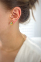 Fiorel Design-Teeny Weeny Hexagon - Blue Küpe-Küpe-2-Milagron.com