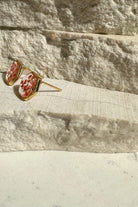 Fiorel Design-Teeny Weeny Hexagon - Pink Küpe-Küpe-3-Milagron.com