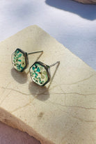 Fiorel Design-Teeny Weeny Hexagon Rhodium - Blue-Küpe-3-Milagron.com