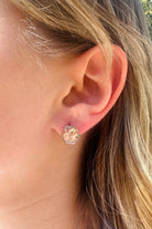 Fiorel Design-Teeny Weeny Hexagon Rhodium - White-Küpe-2-Milagron.com