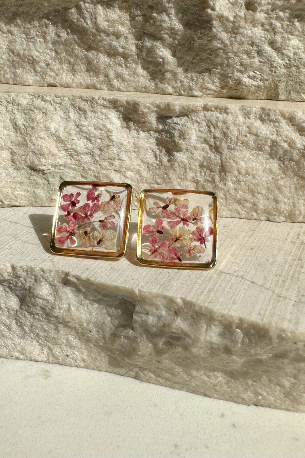 Fiorel Design-Teeny Weeny Square - Purple Küpe-Küpe-1-Milagron.com