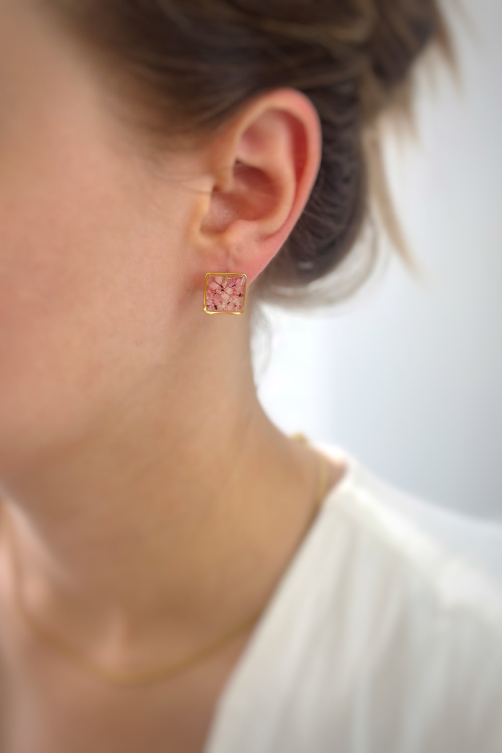 Fiorel Design-Teeny Weeny Square - Purple Küpe-Küpe-2-Milagron.com